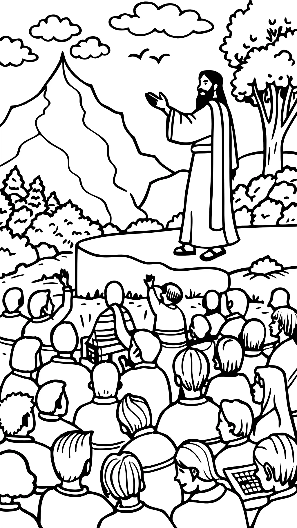 sermon on the mount coloring page